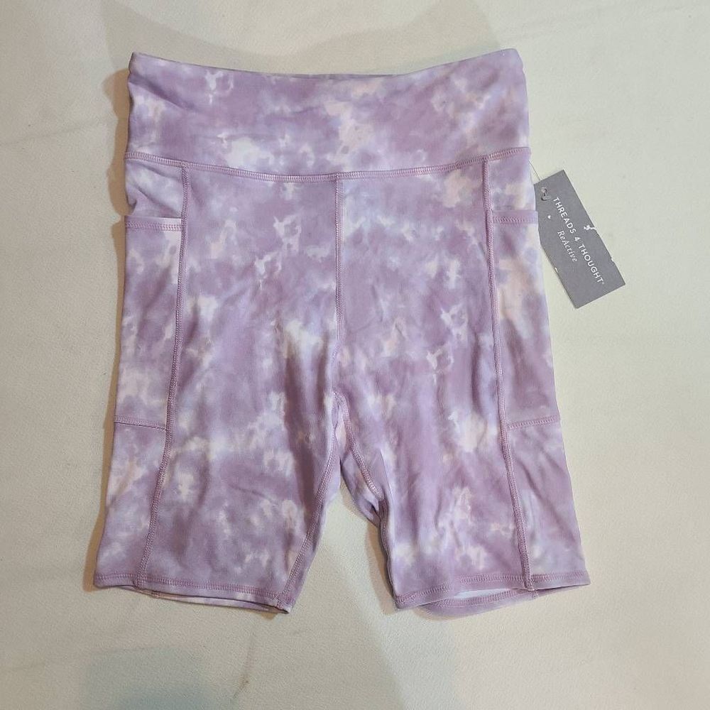 Thread 4 Thought Purple Tie‎ Die Shorts Size Medium - Picture 2 of 6